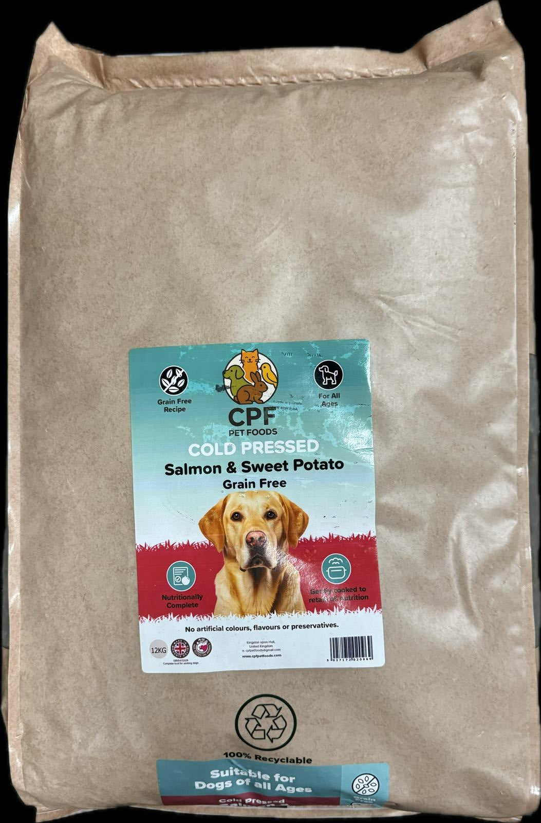 COLD PRESSED SALMON & SWEET POTATO 12KG
