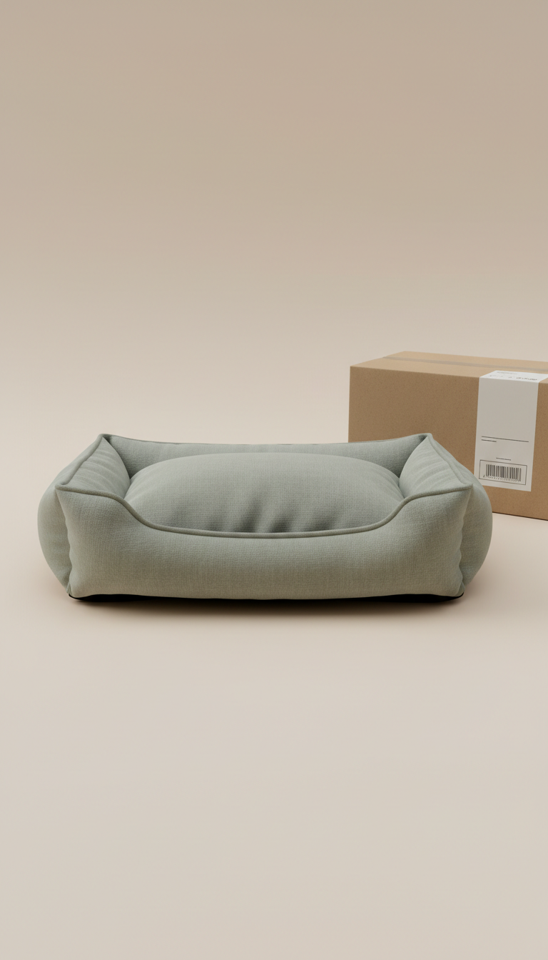 Sage Mist Linen Pet Bed