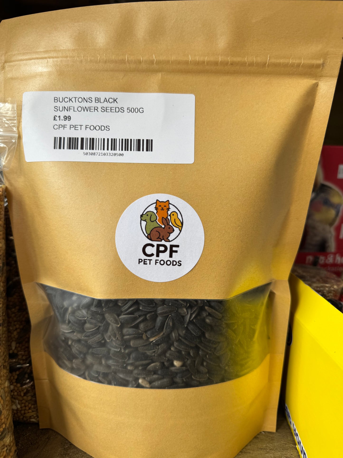 BUCKTONS BLACK SUNFLOWER SEEDS 500G