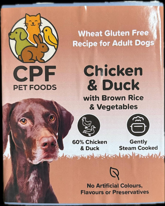 CPF PET FOODS CHICKEN & DUCK WITH BROWN RICE & VEG (Wet Tray)