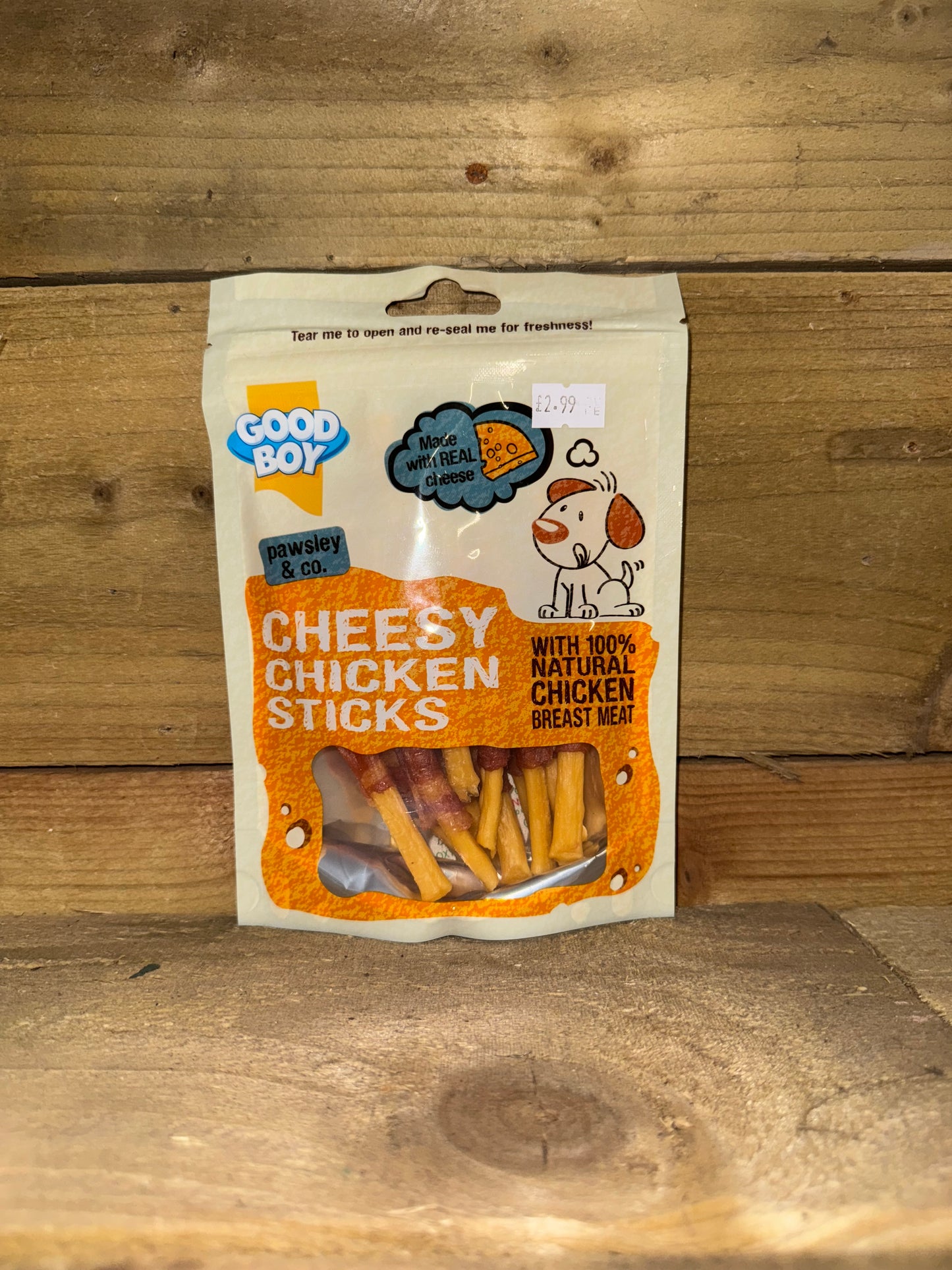 CHEESY CHICKEN STICKS