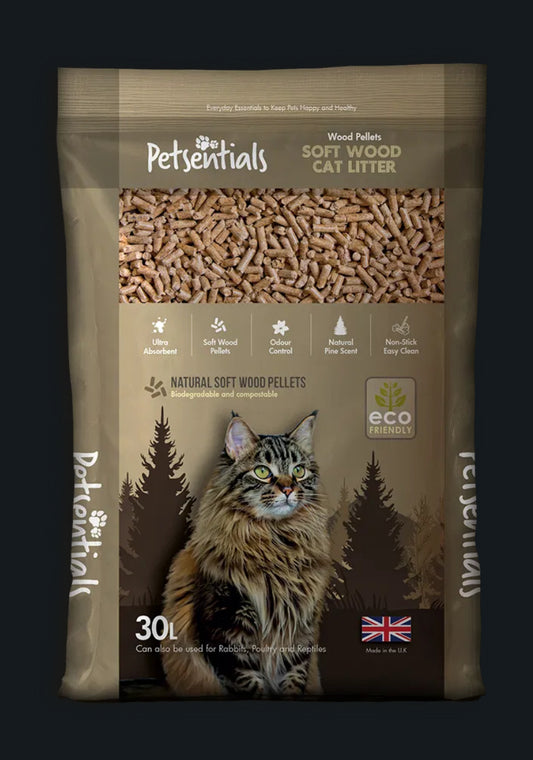 Petsentials Wood Based Cat Litter 30ltr