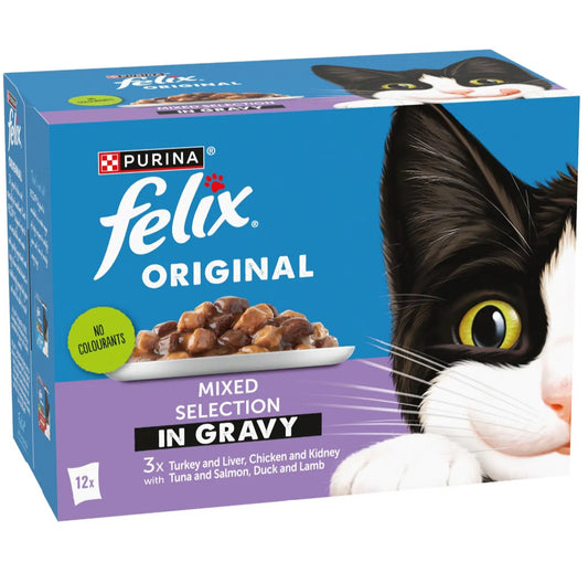 Felix Original Mixed Selection in Gravy Wet Cat Food 12x85g