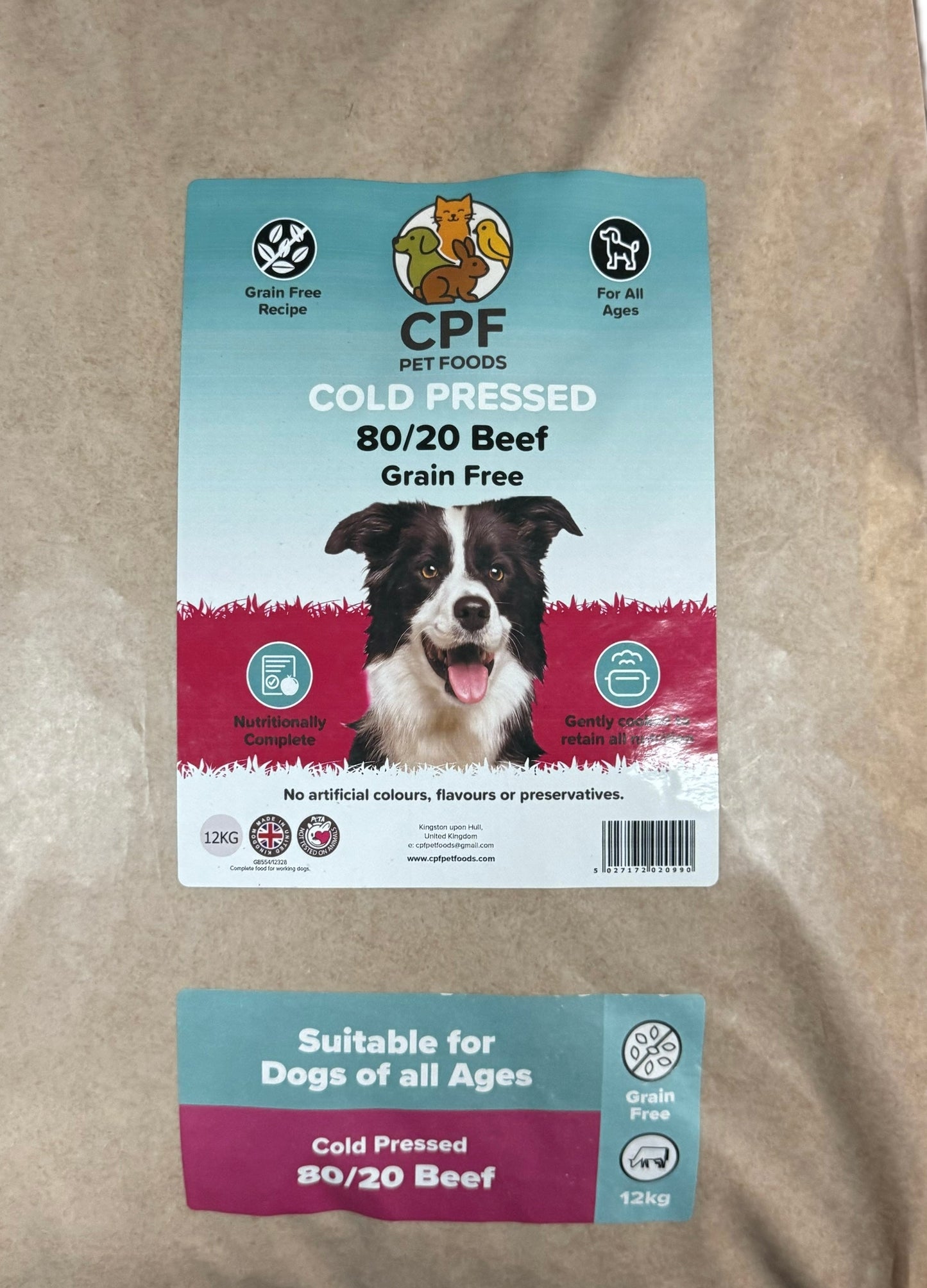 CPF PET FOODS 80/20 BEEF COLD PRESSED