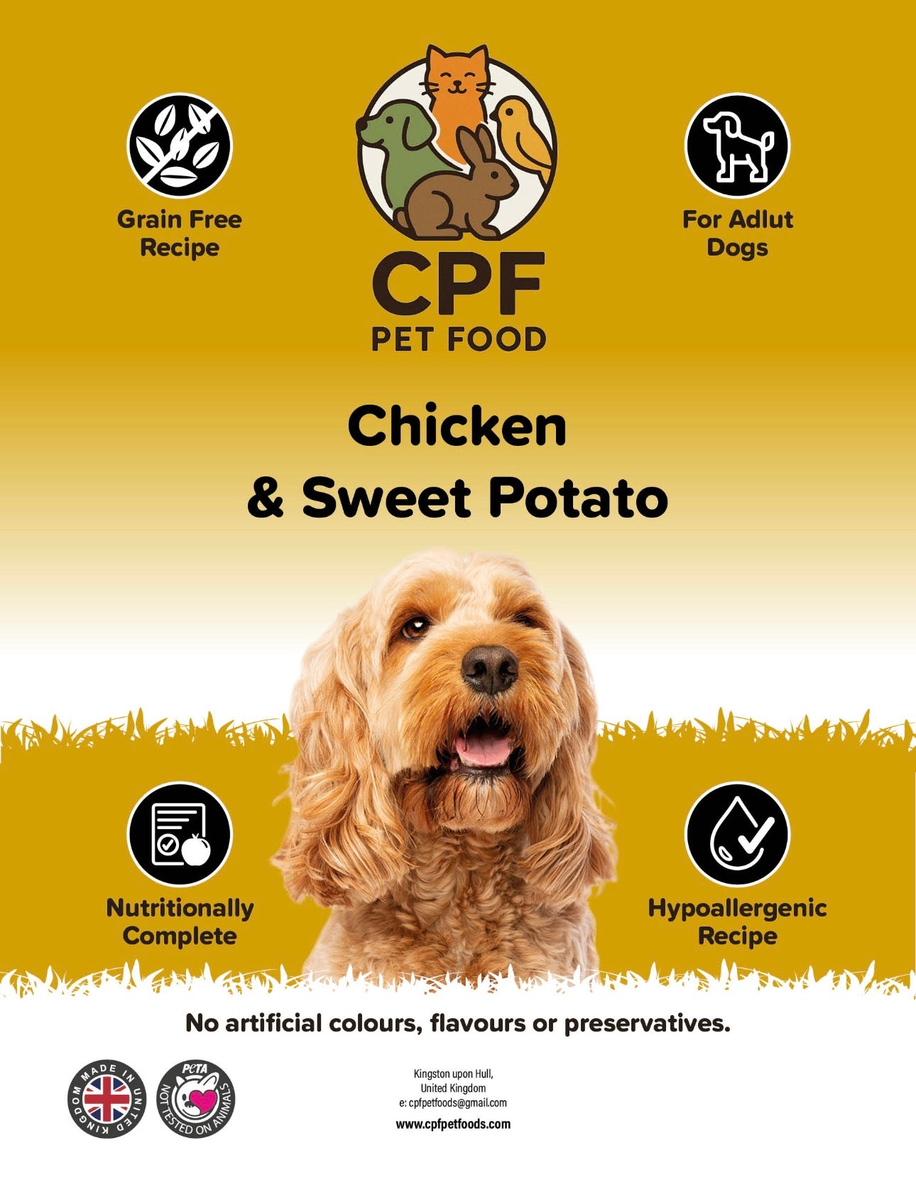 CPF PET FOODS CHICKEN & SWEET POTATO 12kg