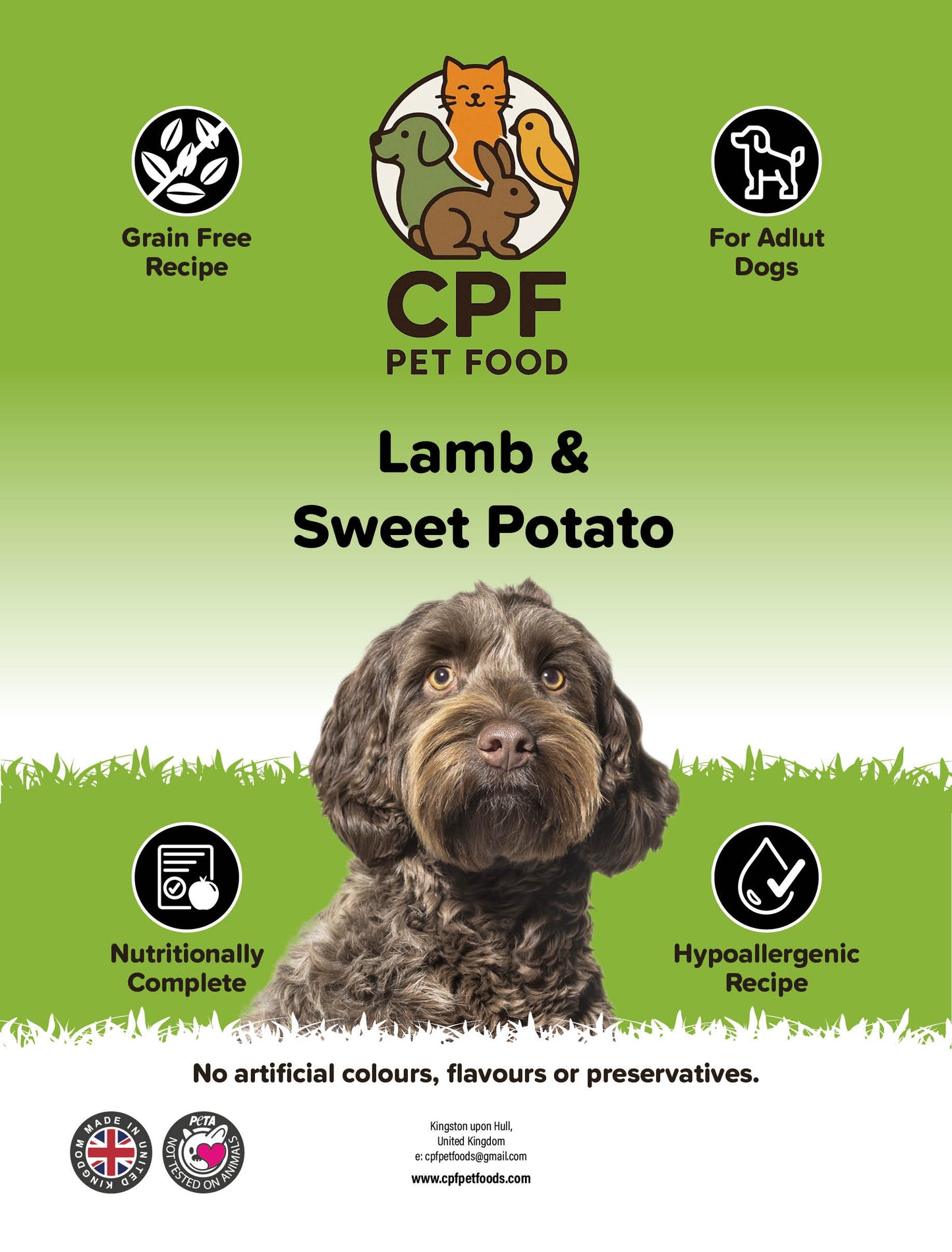 CPF PET FOODS LAMB & SWEET POTATOE GRAIN FREE 1kg